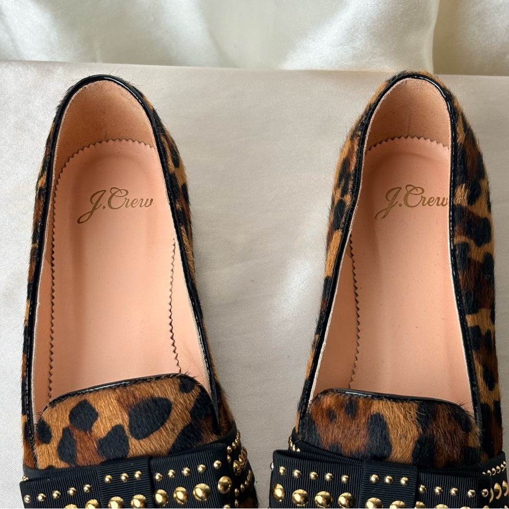J Crew Calf Fur Leopard Print Flats- 6.5 - Picture 3 of 9
